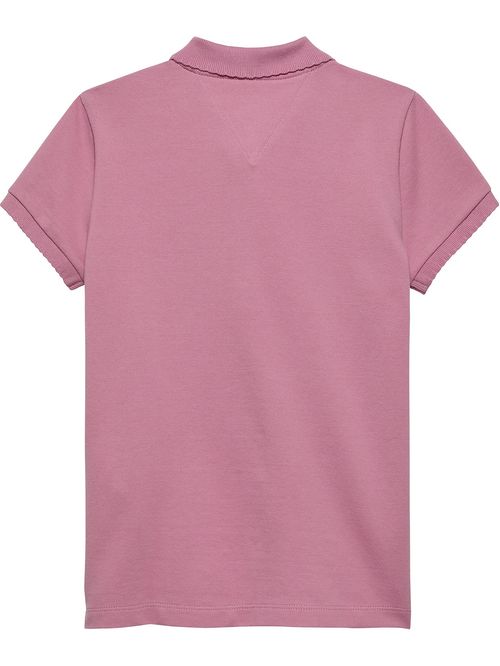 Polo con puños festoneados