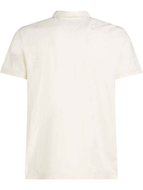 Polo de corte regular jacquard con estampado floral
