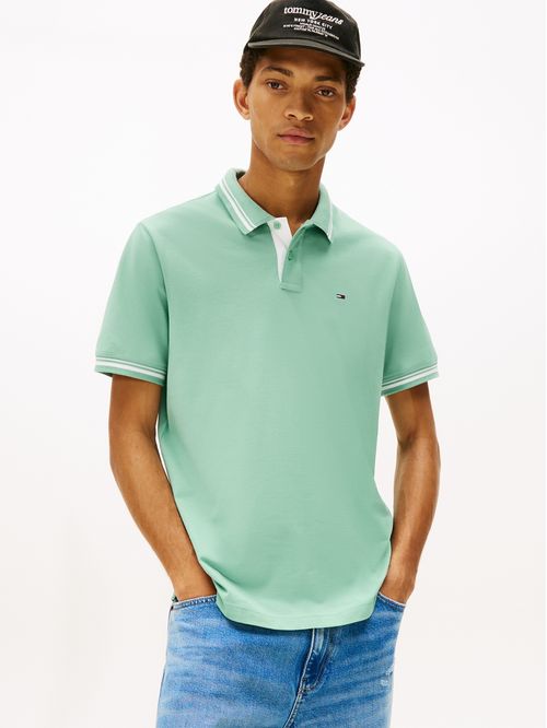 Polo de corte regular ribeteado