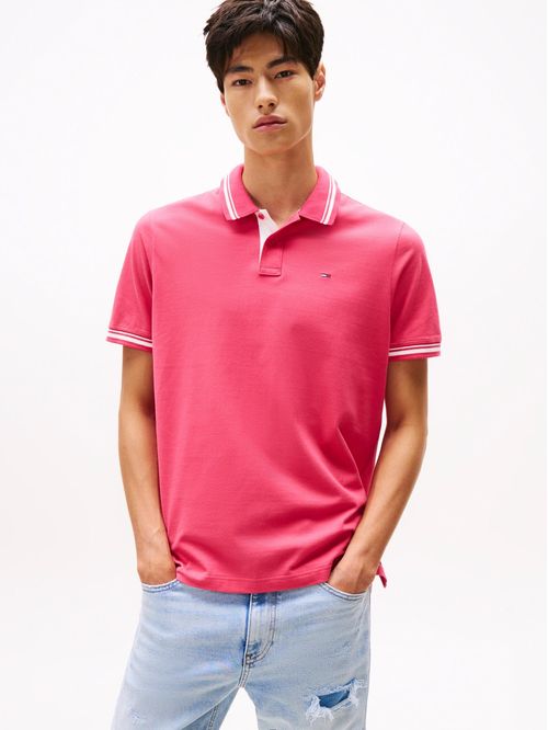 Polo de corte regular ribeteado