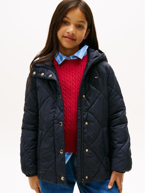 Chumpa con diseño acolchado de rombo