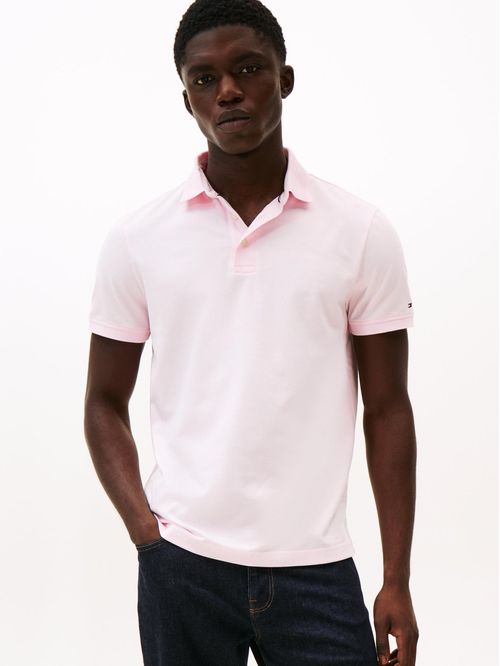 Polo con tejido jacquard de corte regular