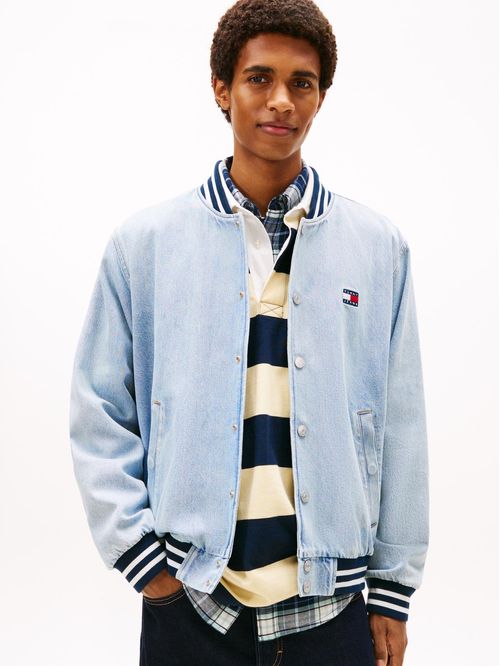 Chumpa Bomber con capucha de denim