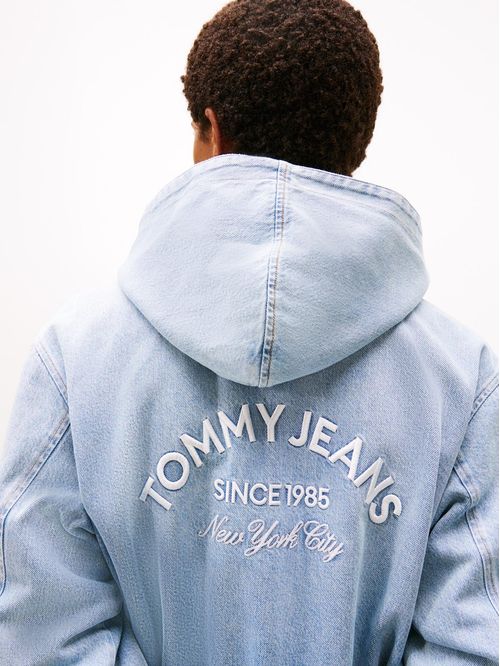 Chumpa Bomber con capucha de denim